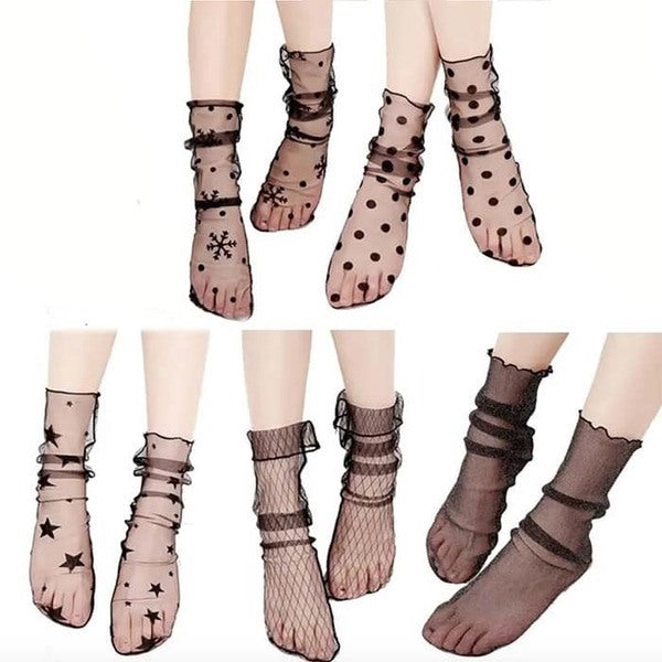 Chaussettes Aspect Soie (3 Pcs)
