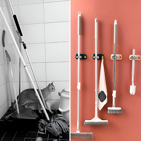Support Mural pour Ustensiles de Nettoyage (3 Pcs)
