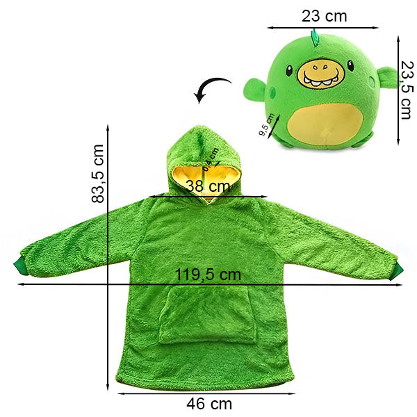 Coussin de Transformation avec Sweat à Capuche & Jouets