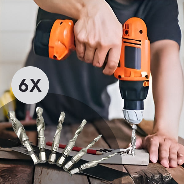 Ensemble de Tarauds Professionnels à Queue Hexagonale (6 Pcs)
