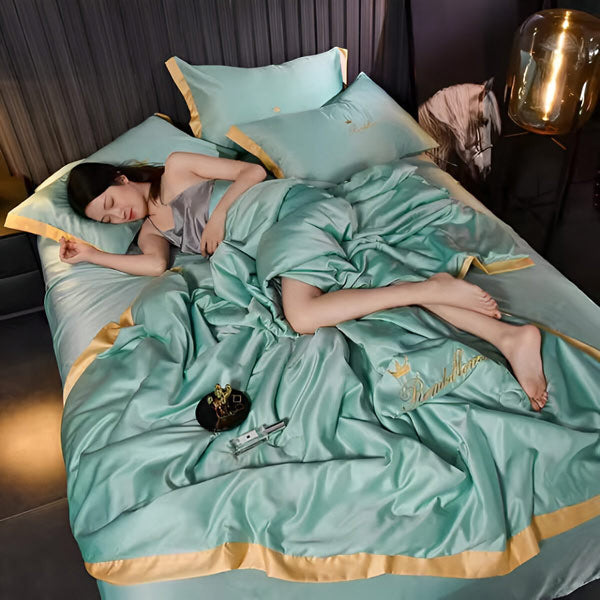 Luxueux Couvre-lit en Satin (150x200 Cm)