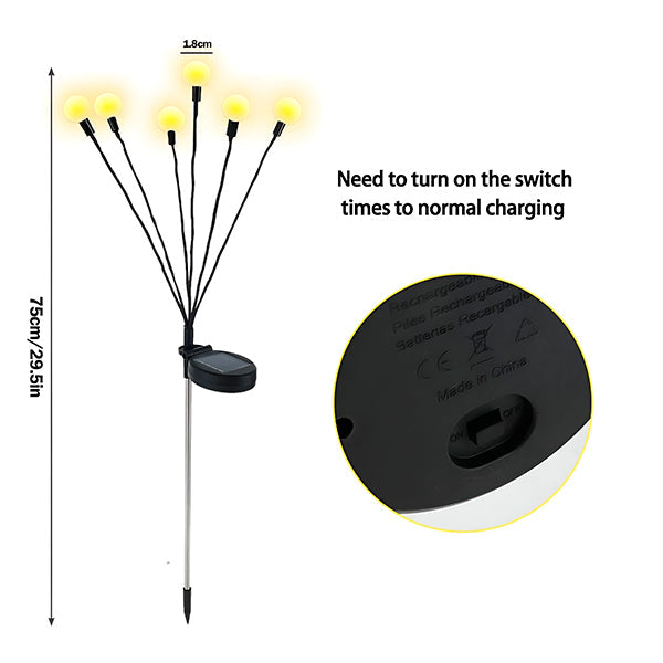Lampes Solaires de Jardin avec 6 Ampoules