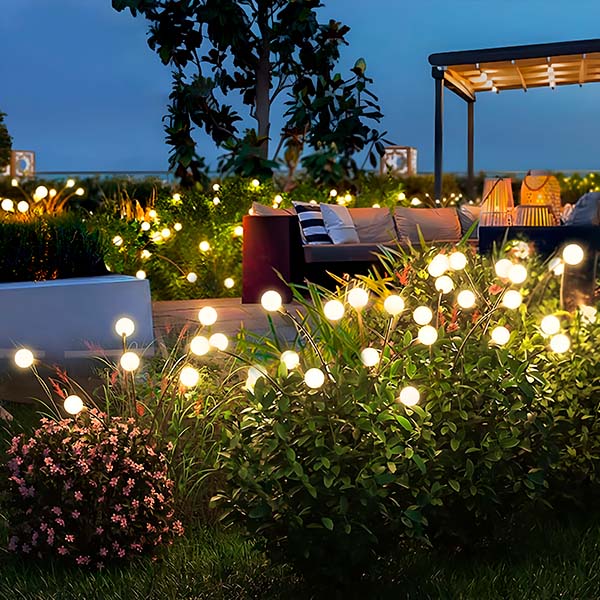Lampes Solaires de Jardin avec 6 Ampoules