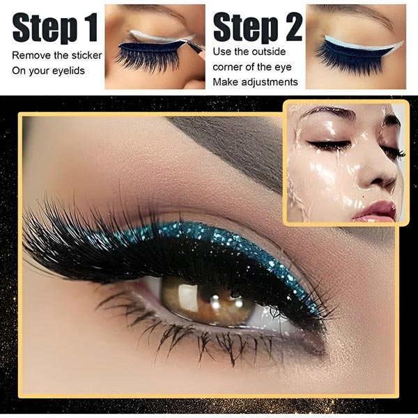 Eyeliner & Cils en un - Réutilisable (4 Pcs)