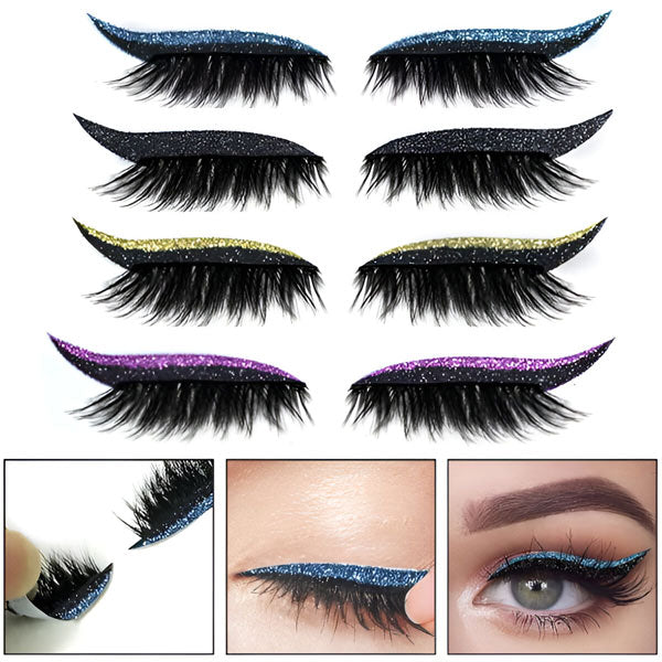 Eyeliner & Cils en un - Réutilisable (4 Pcs)