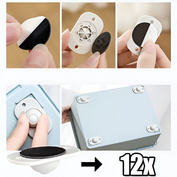 Roulettes Autoadhésives à 360 ° (12 Pcs)