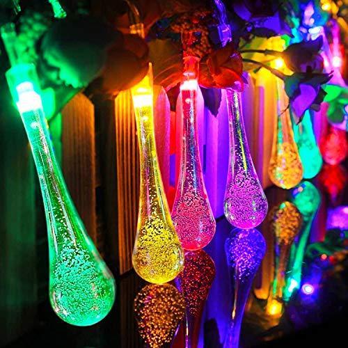 Chaîne Lumineuse Solaire Étanche à Del en Forme de Goutte