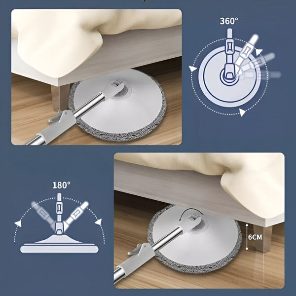 Mop Rotatif avec Set de Seaux pour un Nettoyage sans Effort