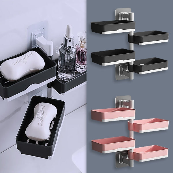 Étagère de Salle de Bain à 4 Niveaux à Fixer au Mur