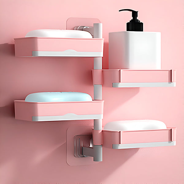 Étagère de Salle de Bain à 4 Niveaux à Fixer au Mur