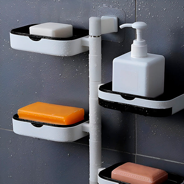 Étagère de Salle de Bain à 4 Niveaux à Fixer au Mur