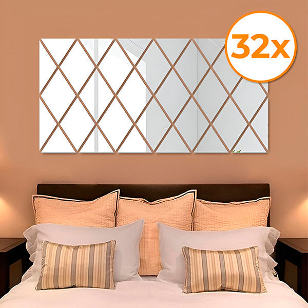 Miroir 3d Moderne en Forme de Diamant (3 Pcs)