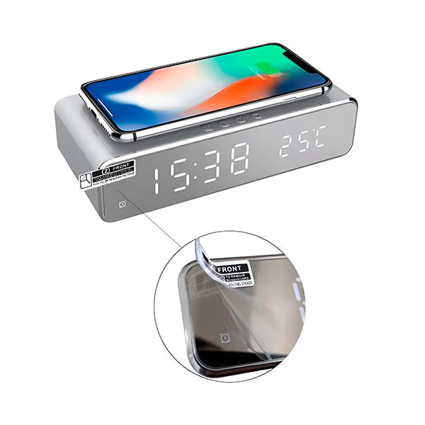 Chargeur 3 en 1 Pratique avec Affichage de L' Heure et de la Température