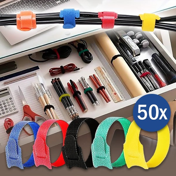 Les Serre-câbles Velcro Réutilisables (50 Pièces)