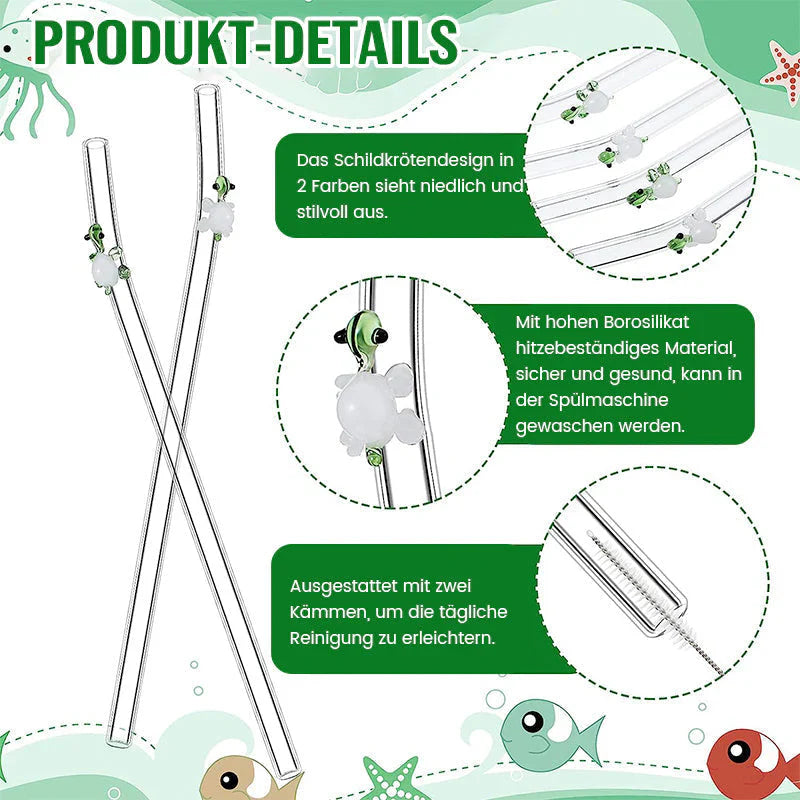 Kit de Pailles en Verre Réutilisables