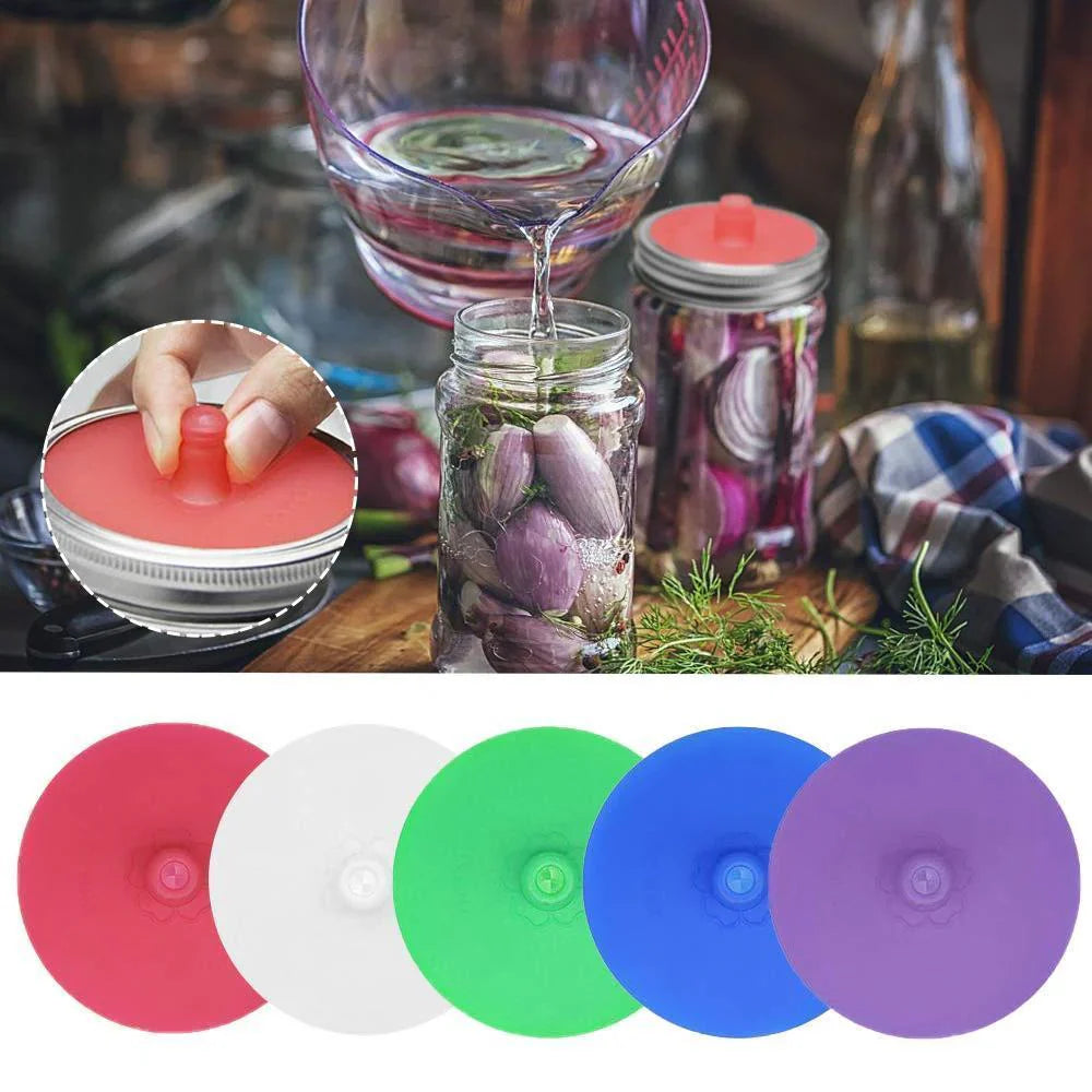 Couvercles en Silicone pour la Fermentation des Aliments (5 Pcs)