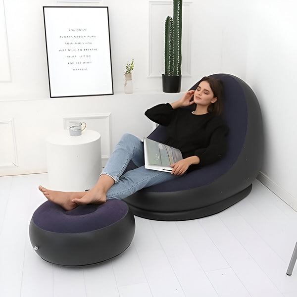 Fauteuil Gonflable Confort avec Repose - Pieds
