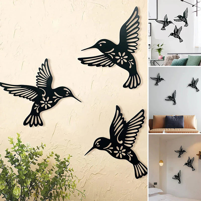 Décoration Murale avec des Motifs D' Oiseaux Stylés