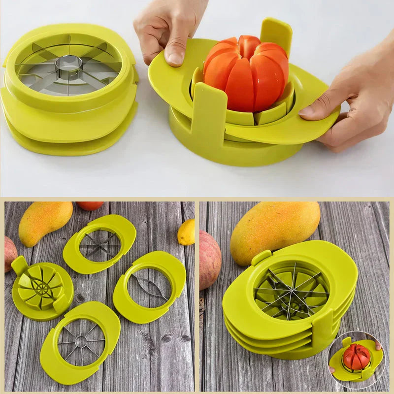 Coupe et Dénoyauteur de Fruits 2 en 1