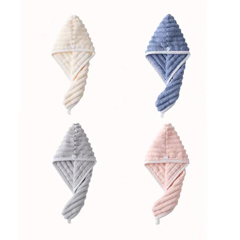 Coiffe de Séchage de Cheveux en Microfibre Très Absorbante