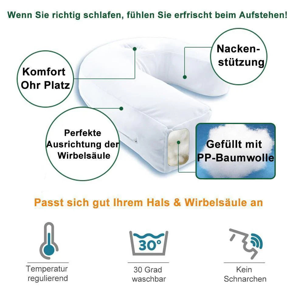 Coussin Ergonomique pour Dormir sur le Côté, en Forme de U