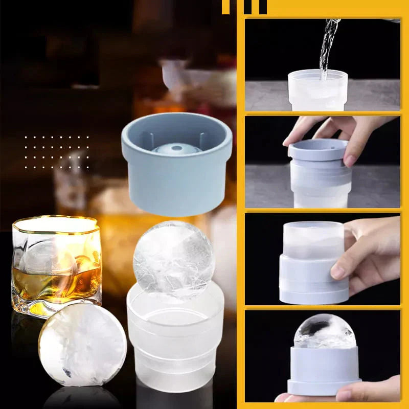 Moule à Glaçons en Silicone Rond et Peu Encombrant