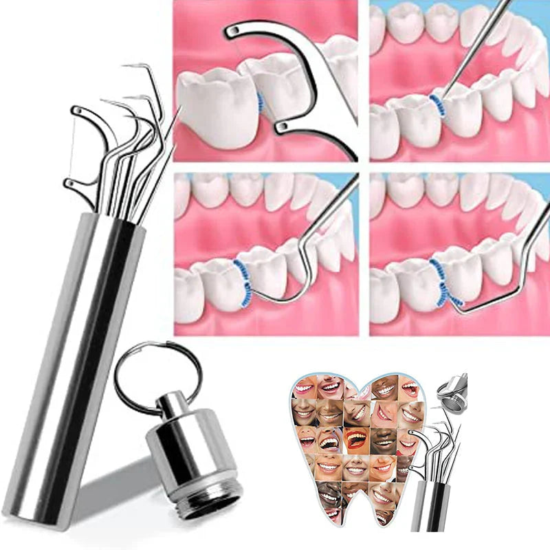 Cure - Dents Réutilisables en Acier Inoxydable avec Étui