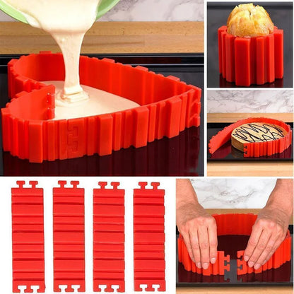 Set de Moules à Pâtisserie en Silicone de 4 Pièces pour des Gâteaux Créatifs