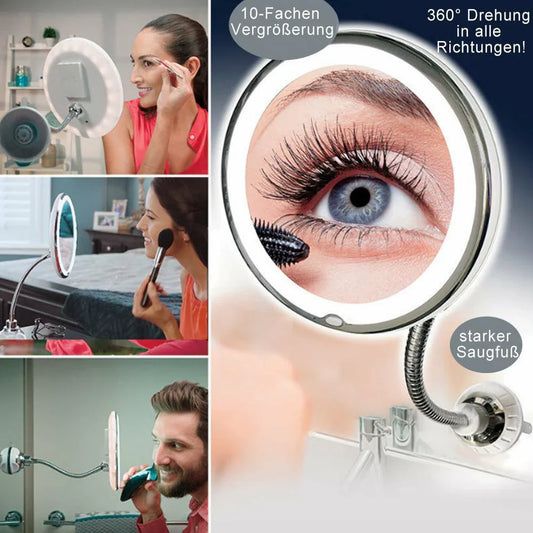 Miroir Cosmétique à Led avec Grossissement 10x