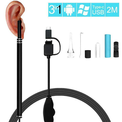 Endoscope de Nettoyage des Oreilles 3 en 1