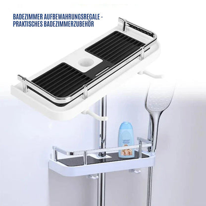 Étagère de Douche Ajustable pour Montage sur Barre