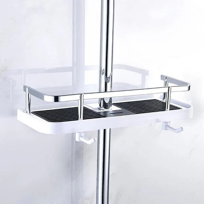 Étagère de Douche Ajustable pour Montage sur Barre