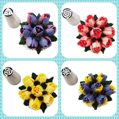 Set de Douilles en Acier Inoxydable pour une Décoration Créative de Gâteaux (13 Pcs)