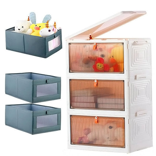 Boîte de Rangement Empilable avec Couvercle
