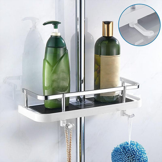 Étagère de Douche Ajustable pour Montage sur Barre