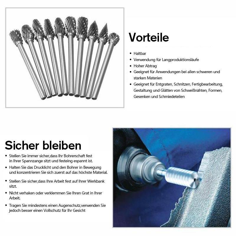 Têtes D' Affûtage Précises en Acier au Tungstène (10 Pcs)