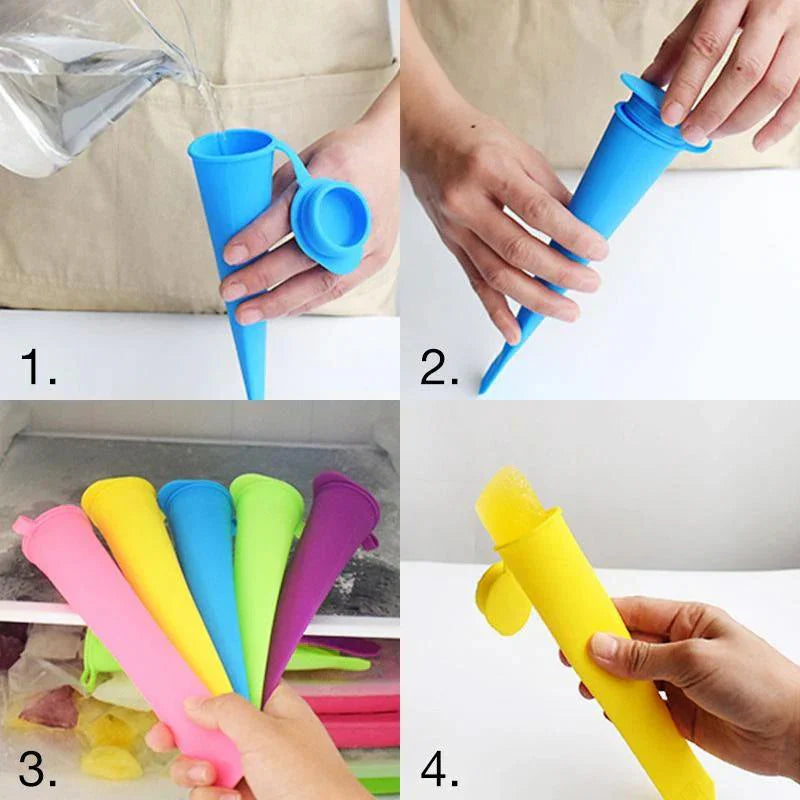 Kit de Moules à Glace en Silicone Réutilisables