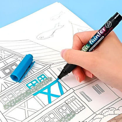 Set de Stylos à Encre Acrylique (12 Couleurs)