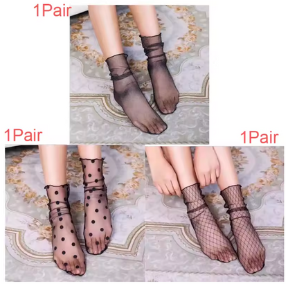 Chaussettes Aspect Soie (3 Pcs)