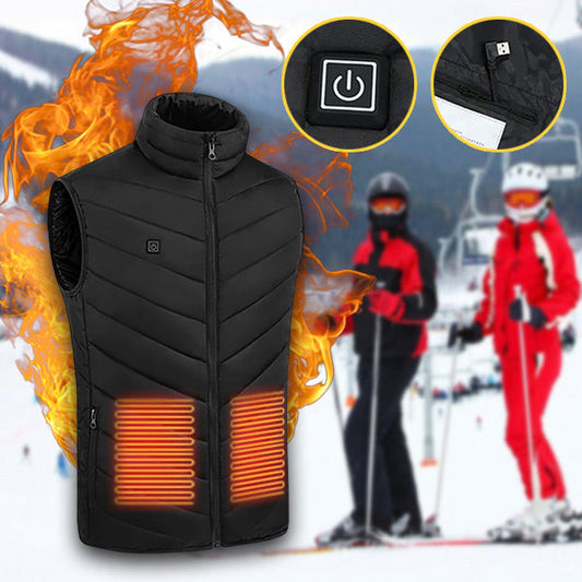 Gilet Thermique Imperméable avec Fonction de Chauffage