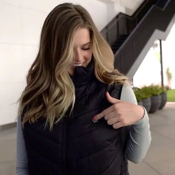 Gilet Thermique Imperméable avec Fonction de Chauffage
