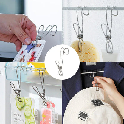 Clips à Crochets en Acier Inoxydable pour de Multiples Applications (10 Pcs)