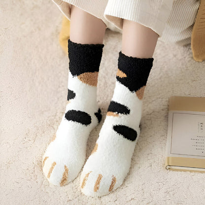 Chaussettes Moelleuses pour Chats avec Pattes (3 Pcs)