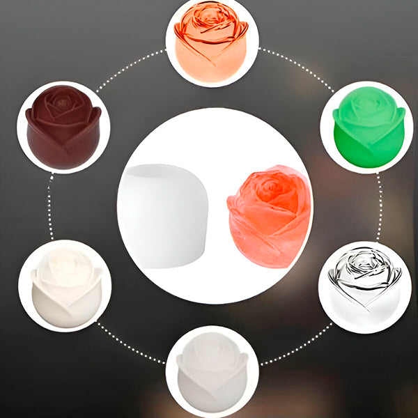 Roses Moule en Silicone (4 Pcs)