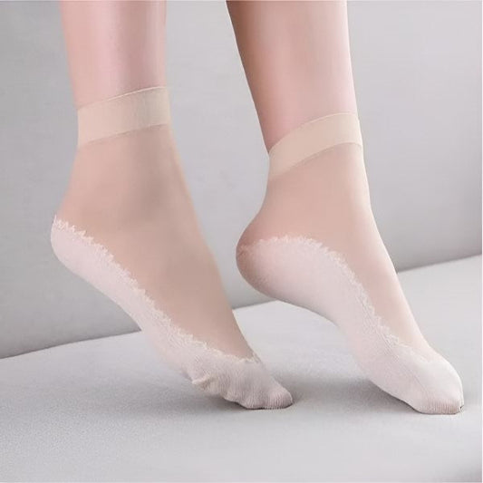 Chaussettes de Soie Antidérapantes (4 Pcs)