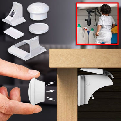 Fermeture D' Armoire à L' Épreuve des Enfants avec Aimant (Lot de 4)