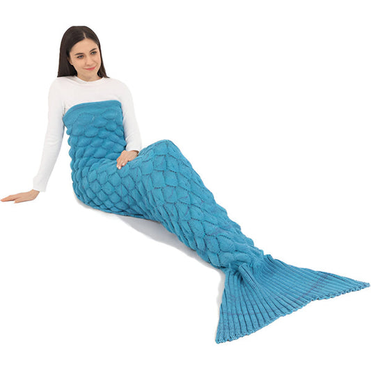 Couverture en Maille en Forme de Sirène