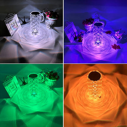 Elégante Lampe en Cristal avec 3 Couleurs