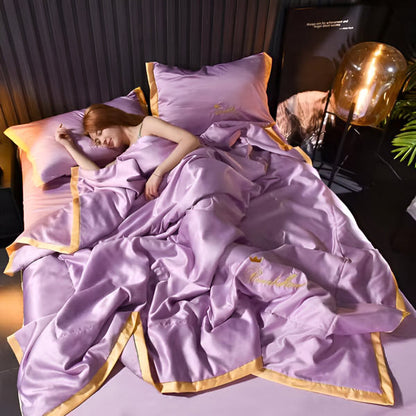 Luxueux Couvre-lit en Satin (150x200 Cm)