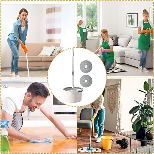 Mop Rotatif avec Set de Seaux pour un Nettoyage sans Effort